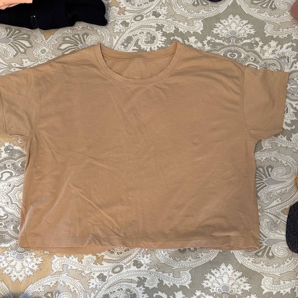 lululemon athletica Tan Short Sleeve Tee